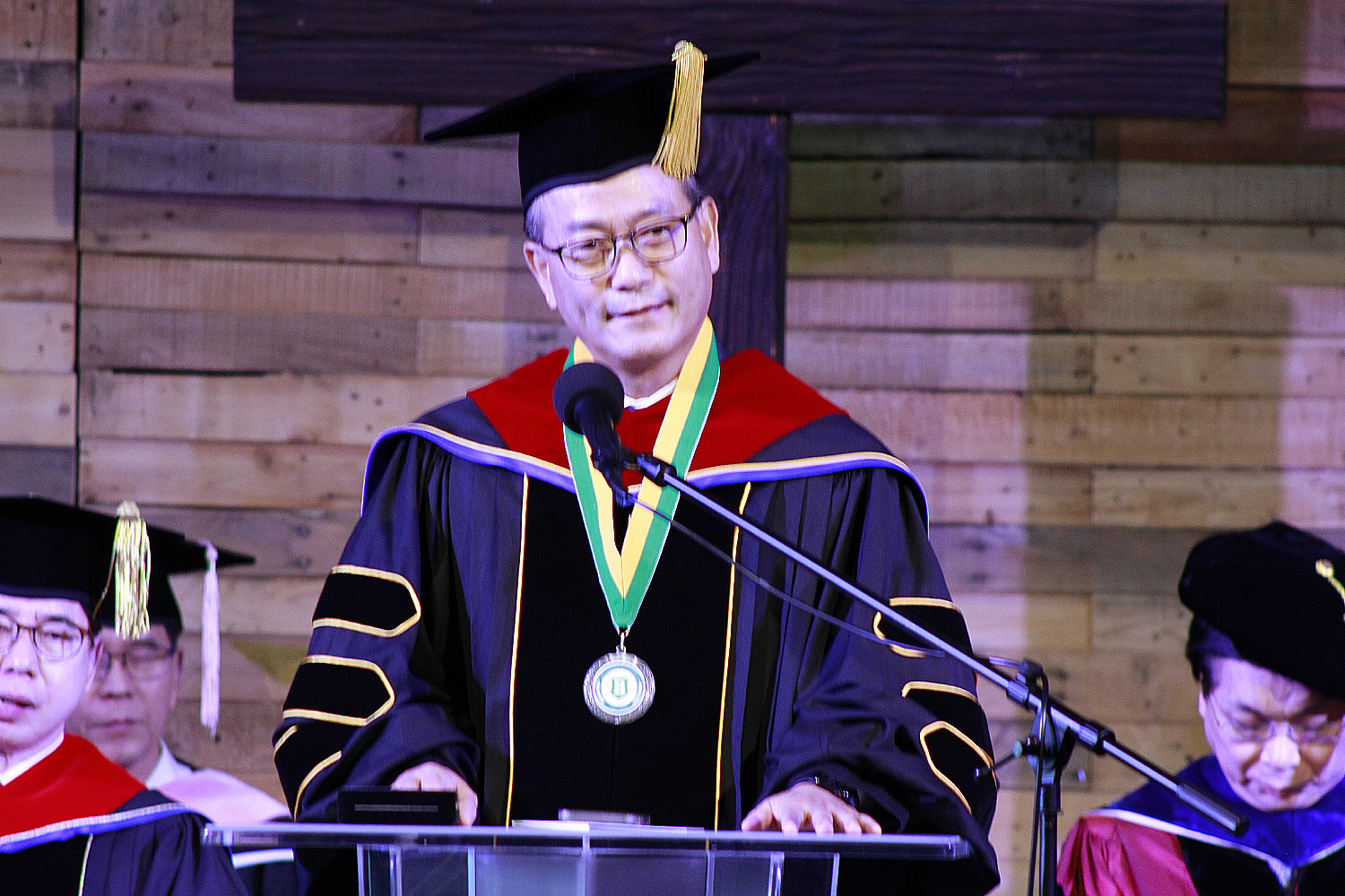베데스다대학교 제11대 총장으로 취임한 김판호 박사가 취임 소감을 전하고 있다