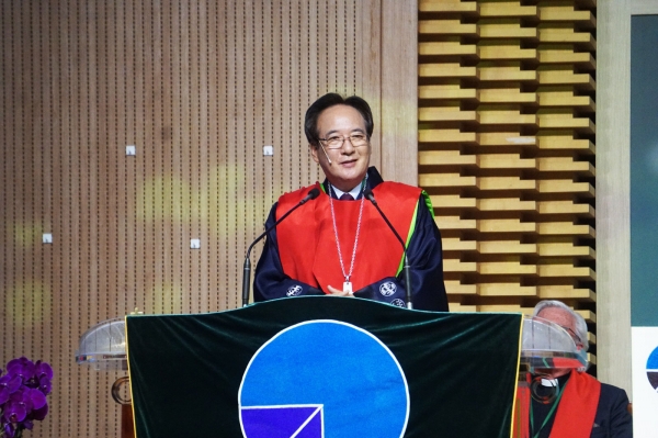 총회장 강연홍 목사가 설교를 하고 있다. ©장지동 기자