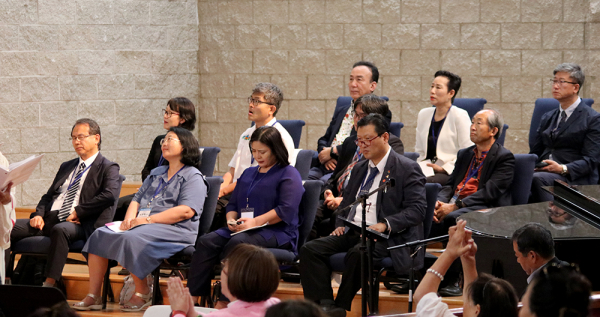 뉴욕선교대회에 초청된 선교사들이 대회 장소 앞좌석에 자리했다.