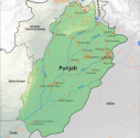 파키스탄 동부와 인도 북서부에 위치한 펀자브 주. ⓒFreeworldmaps