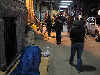 맨하탄 노숙자 사역장면. ⓒ 사랑방