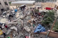 이스라엘의 보복 공격으로 파괴된 가자지구. ⓒ알자지라 보도화면 캡쳐