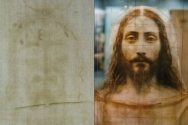 토리노 수의에 새겨진 예수의 흔적(왼쪽)과 AI가 생성한 예수의 얼굴(오른쪽). ⓒ영국 크리스천투데이