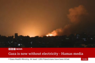 지난 10일 밤, 이스라엘군이 가자지구의 리말 인근과 칸 유니스 등 하마스 관련 시설 200여 곳을 집중 공격했다. ©BBC 뉴스 유튜브 캡쳐