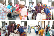  New Life for All이 DCMi 선교회가 전달한 구호 기금으로 나이지리아 무슬림 폭동 희생자들에게 식량을 전달하고 있다