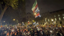 영국 런던에서 하마스에 인질로 사로잡힌 이스라엘인들의 석방을 촉구하는 시위가 열렸다. ⓒ트위터