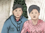 북한 성도가 보낸 사진을 보안을 위해 탈북민 성도가 그린 그림으로 대체했다. ⓒ모퉁이돌선교회
