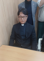 8일 경기연회 재판을 받기 전 이동환 목사의 모습. ©노형구 기자