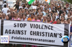 인도 기독교 박해 반대 시위