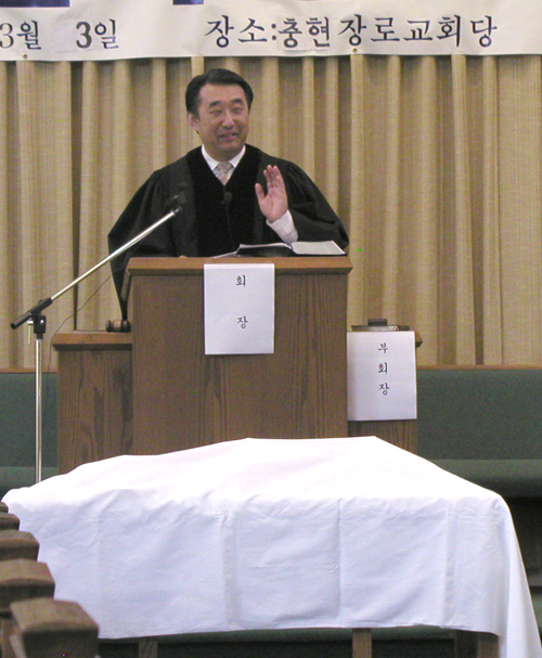 설교를 전한 박종우 목사(내쉬빌새교회)