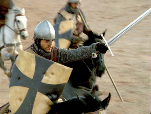 성의 백성을 보호하기 위해 십자군의 기사로 나서, 살라딘의 진영으로 돌진하는 발리안