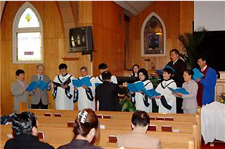 성가대의 찬양 ⓒ힐스데일 은혜장로교회