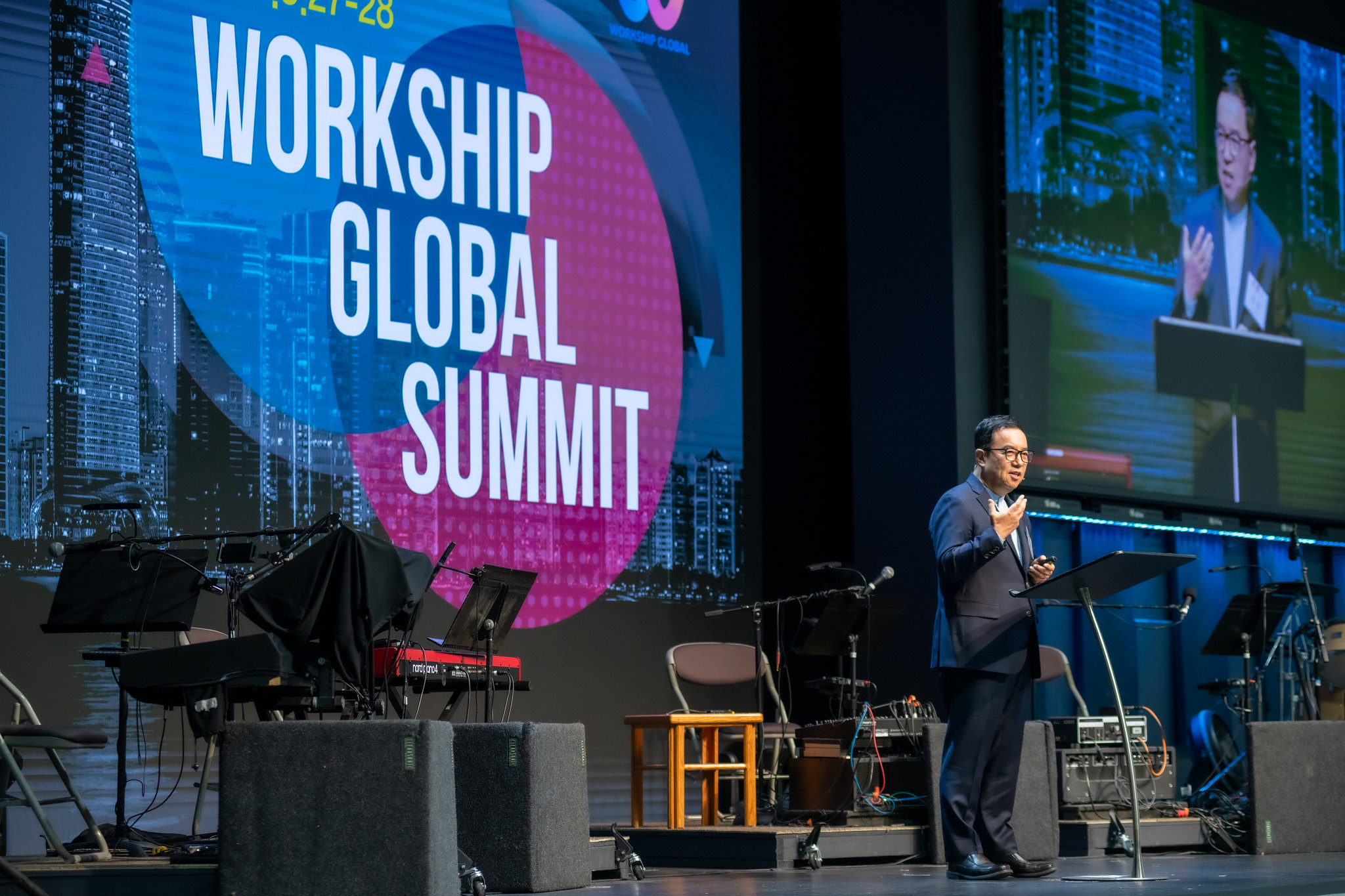 2026 Workship Global Summit에서 강의하는 시애틀 형제교회 권준 목사