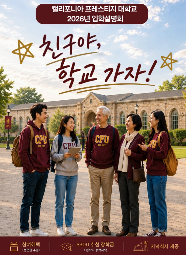 캘리포니아 프레스티지 대학교 입학설명회