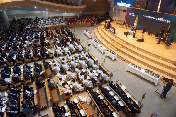 지난 기독교대한성결교회 제120년차 정기총회 개회예배가 진행되던 모습 ©기독일보 DB