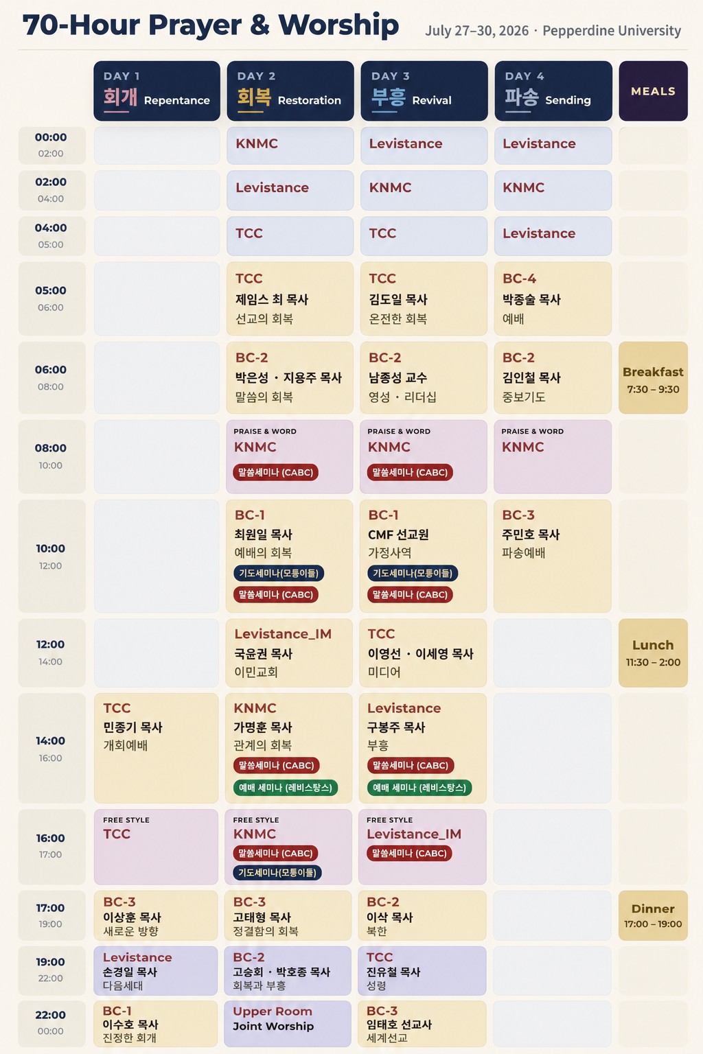 다윗의 장막 70시간 연속 기도회