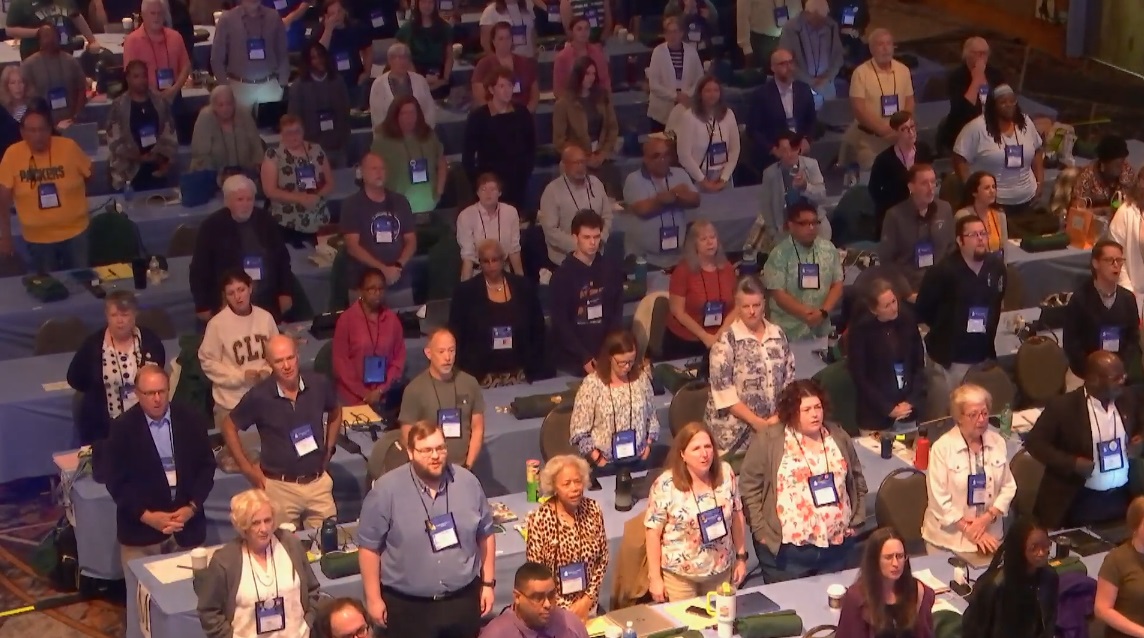 ▲제227차 PCUSA 총회가 진행 중이다. ⓒYoutube/ Presbyterian Life & Witness
