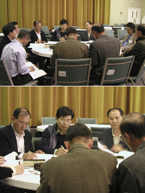 한순진 목사가 진행한 'TEE 지도자 세미나' 소그룹