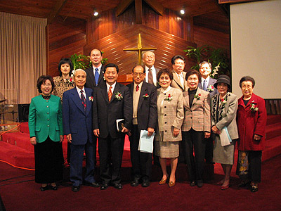 이날 예배에 참석한 주최측의 임원들