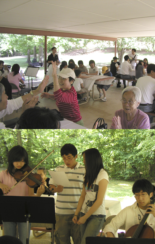 즐거운 야외예배 현장! / 지구촌 오케스트라의 특별 공연
