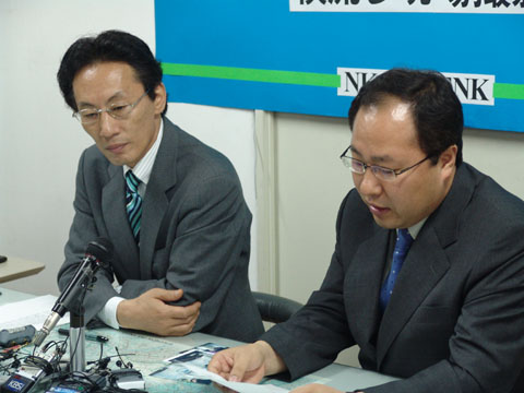 북한민주화네트워크 한기홍 대표(우)와 'RENK' 이영화대표 ⓒ북한민주화네트워크 제공