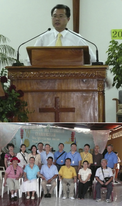 니카라콰 한인 장로교회 특별집회에서 말씀을 전한 정인수 목사 / 현지 목회자 세미나 이후 기념촬영 