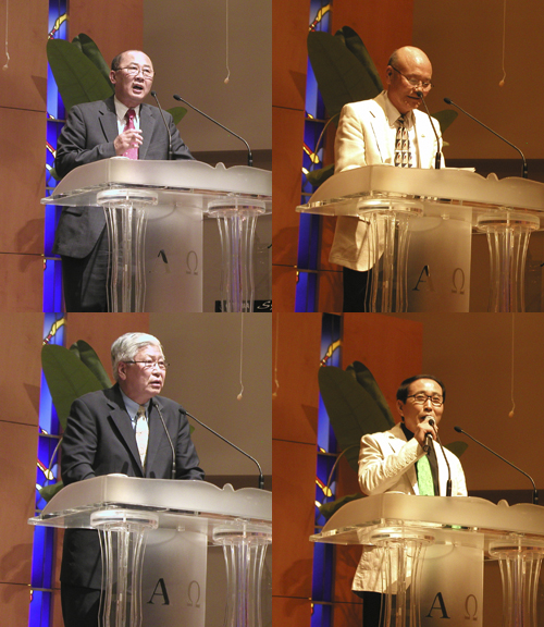 선교보고하는 단기선교 단원들.