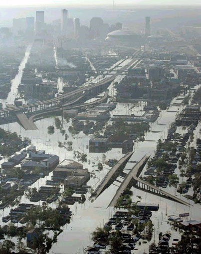 카트리나가 휩쓴 뉴올리언즈 지역(사진자료 : AP)