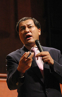 지난 9월 10일 한국 영락 교회에서 열강하고 있는 장경동 목사ⓒ송경호 기자