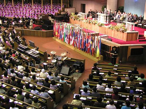 여의도순복음교회에서 열린 세계교회 성장대회 모습