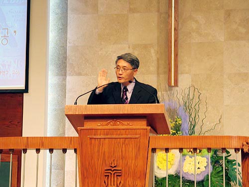 강사로 선 김도일 목사(장로회신학대학교 교수)