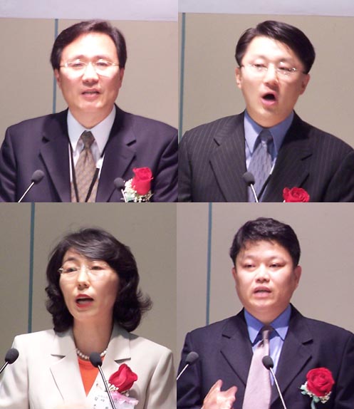왼쪽위부터 시계방향으로 김종훈 목사, 한영일 목사, 하홍표 전도사, 조유경 전도사