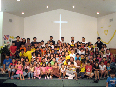 실로암교회 여름학교 단체사진