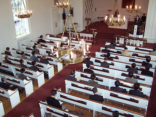 생명샘 교회에서 진행된 KAPC 뉴욕 서노회 임시 노회 장면