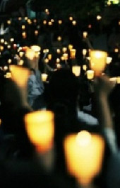 고 임종완 씨 사건 이후 치안강화를 위한 촛불시위가 7일 사건현장에서 열렸다.