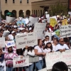 지난 3월 반이민법 저지를 위해 시청 앞에서 벌인 반대시위(AALAC 제공)