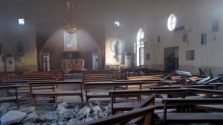 테러가 발생한 교회들 중 한 교회의 모습.