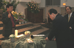 한인연합감리교회 추모예배 모습 