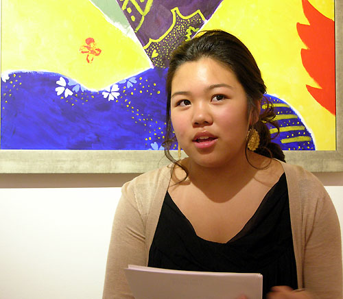 북한어린이들을 위해 자선전시회를 연 이유미양(15살, 9학년)