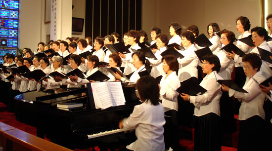 지난 3월 25일 후러싱제일교회서 진행된 뉴욕밀알여성선교합창단의 공연