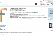 현재 아마존 온라인스토어에서 34.95달러에 판매중인 퀸 제임스 바이블