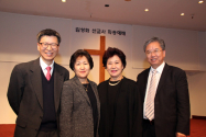김성화 선교사 내외(좌측)와 김수태 목사(맨 우측)