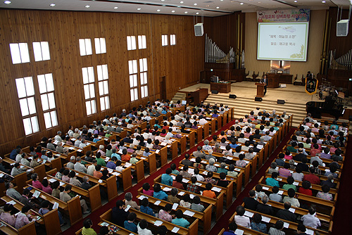 교회 예배 모습