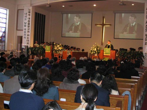 11월 14일 후러싱제일교회 3부 예배 광경