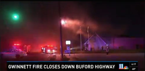 어젯밤 한인회관에 화재가 발생했다.