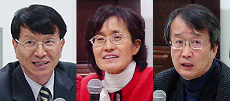 왼쪽부터 민요섭, 인명홍, 김동화 선교사