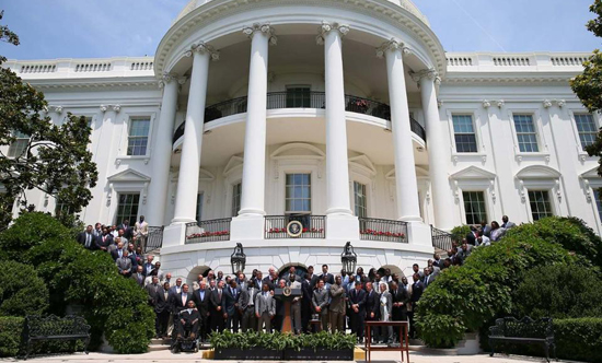 백악관을 방문한 발티모어 레이븐스