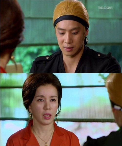 '오로라 공주' 방송 중 나타샤와 왕여옥의 대화 모습. ⓒMBC 캡처