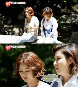 김성령과 김성경이 2년여만에 재회, 대화를 풀어나가고 있다. <사진=SBS '땡큐' 화면캡쳐>