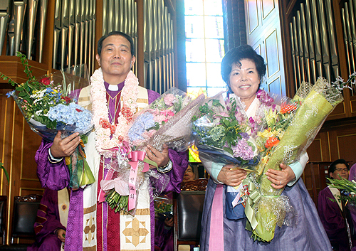 전용재 감독회장과 허정원 사모